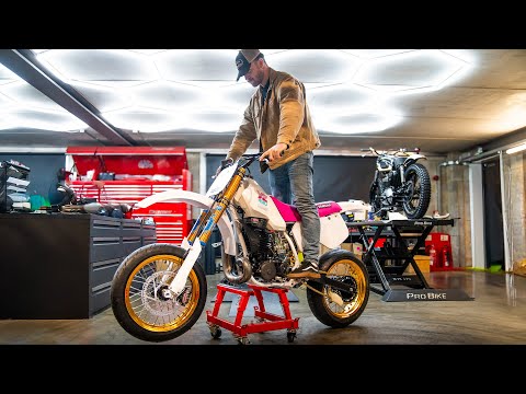 I RESTORED a 1985 YZ490 and Turned it into a CRAZY SUPER MOTO!