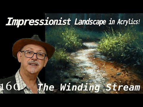 Start MESSY and paint in LAYERS! Acrylic Landscape Painting! #impressionism #realism