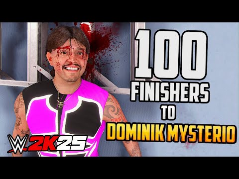 100 Finishers to Dominik Mysterio in WWE 2K24 !!!! (WWE 2K25 Countdown)