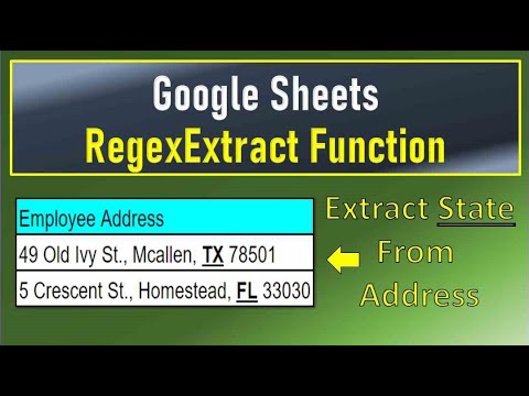 Google Sheets RegexExtract Function