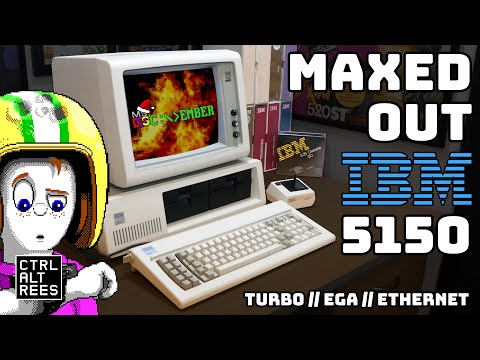 IBM 5150 With 7.16MHz Overclock, EGA & Ethernet - Show & Tell #DOSCember