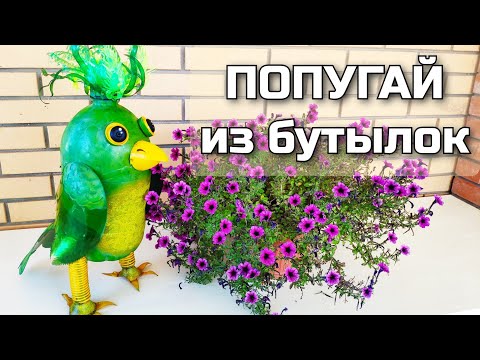 How to make a parrot from plastic bottles for garden decor