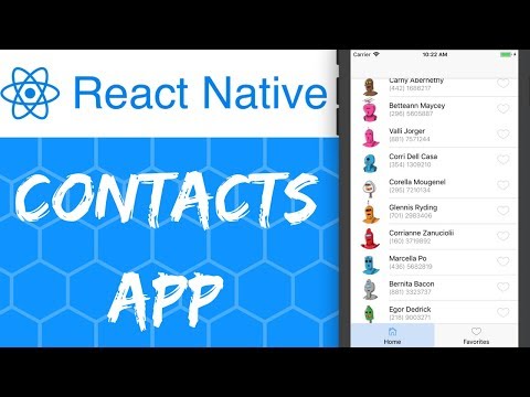 React Native react-navigation Tutorial Project - Creating a Contacts App