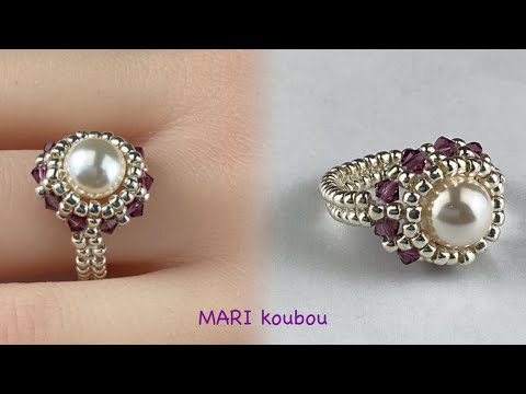 A pearl ring with a neat design tutorial