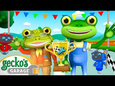 Grand Prix Fix | Gecko the Mechanic | Vehicle Repair Cartoons | Buses, Trucks and Cars