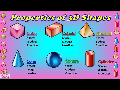 3D Shapes || Properties of 3D Shapes || 3 Dimensional Shapes || Liy Learns Tutorial