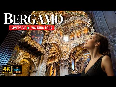 Bergamo Italy 🇮🇹 Breathtaking Basilica & UNESCO Medieval Treasure I 4K Walking Tour