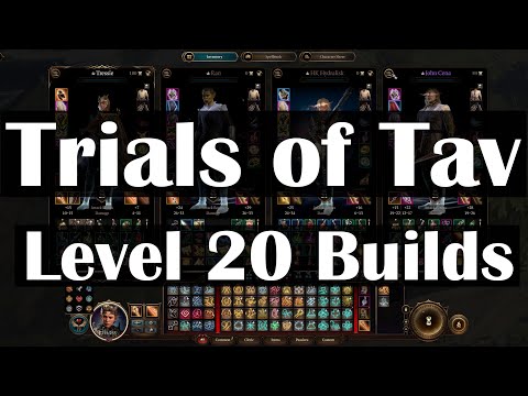 Level 20 builds for Trials of Tav end-game Hell Mode fights (Baldur's Gate 3 roguelike mod)
