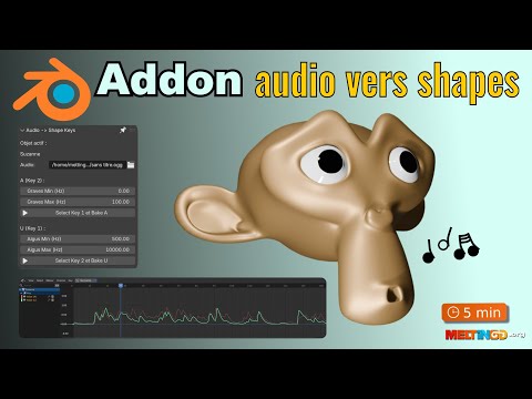 Audio to Shape - Blender 5 Add-on - Free Tutorial in French