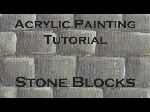 Acrylic Painting Tutorial | Stone Blocks