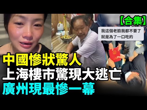 【合集】上海樓市上演大逃亡，一夜之間房東都在拋售；經濟慘狀觸目驚心；百姓乞討為生 #看大陸