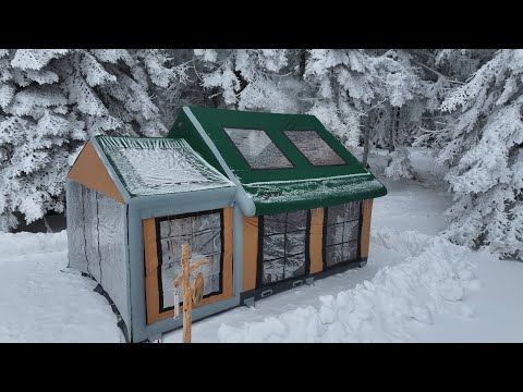 WINTER CAMPING WITH A TRACTOR AT -15°C