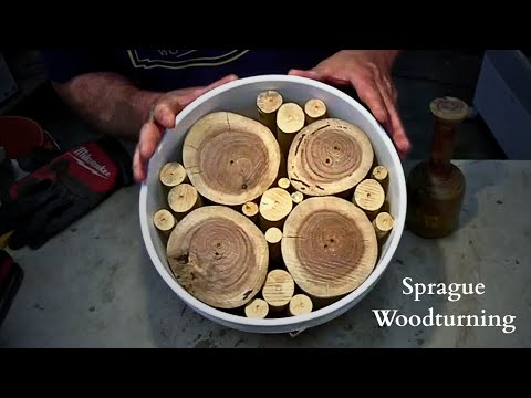 Woodturning - Snowball Branches and Walnut a Perfect Match!!