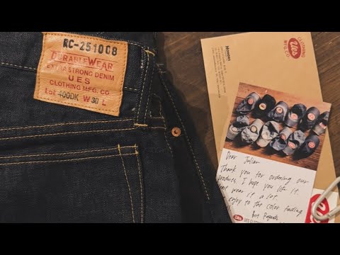 UES 14.9oz Denim Double Knee Pants | silent unboxing + first wear 