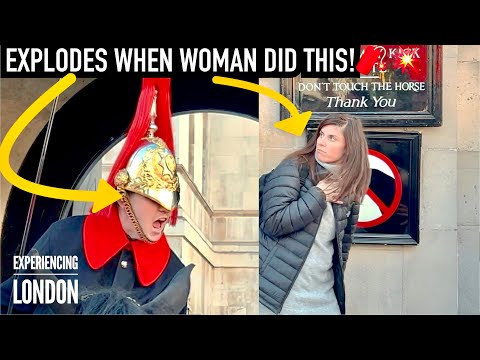 KING’S GUARD EXPLODES WHEN WOMAN DID THIS! | Horse Guards, Royal guard, Kings Guard, Horse, London