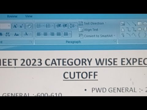 Neet 2023 Expected Cutoff 🔥