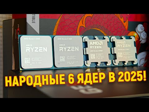 НАРОДНЫЕ 6 ЯДЕР🔥Сравнение всех ТОПов от AMD: Ryzen 5 5500 / 5600 / 8400F / 7400F🔥 Тест в 15 играх