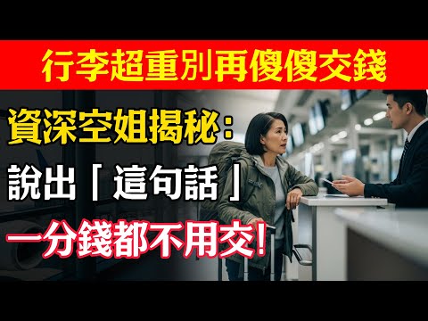 行李超重別再傻傻交錢，資深空姐揭秘：只需說出「這句話」一分錢都不用交！#省錢 #旅遊 #行李