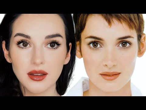 WINONA RYDER Inspired Makeup Tutorial | Classic Red Lip | No Makeup Makeup