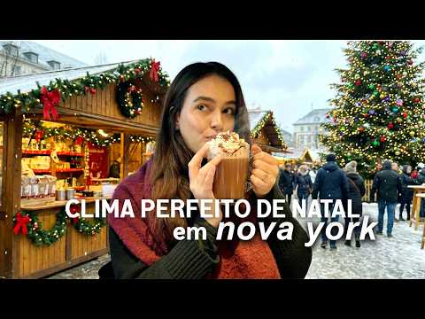 provei os chocolates quentes virais de nova york! + feirinha icônica | VLOGMAS 4