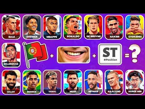 Guess the Football Player by Song, Flag, Smile & Position ⚽🎶 | Football Quiz