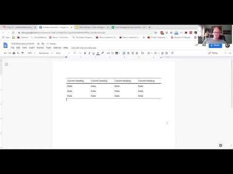 Professional table in google docs in five minutes