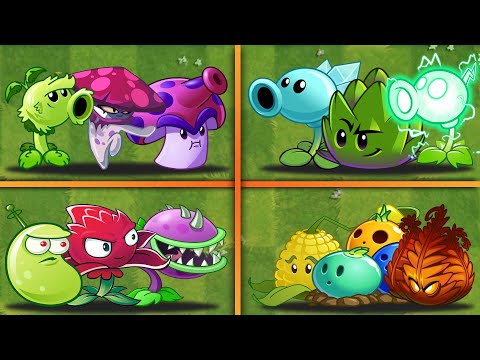 PvZ 2 - Best 4 Team Random 3 Plants vs Team Zombie - Which Team Will Win? - Team Plants Battles