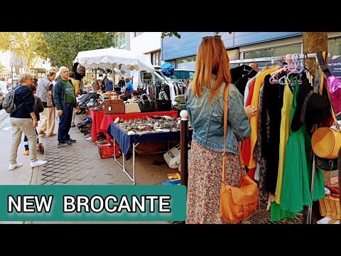 Paris France 🇫🇷FLEA MARKET🏺MARCHÉ aux PUCES🪑 Street shopping Paris 🛍️ BROCANTE shopping France🪞4KHDR