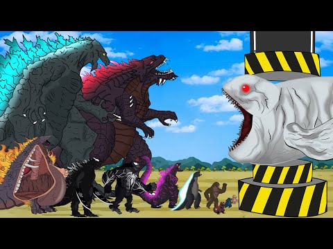 Monsters Godzilla & KONG, SHARK, BLOOP :Ranked From Weakest To Strongest: Size Comparison Cartoons