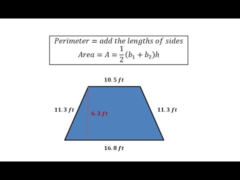Perimeter and Area of a Trapezoid with Decimals