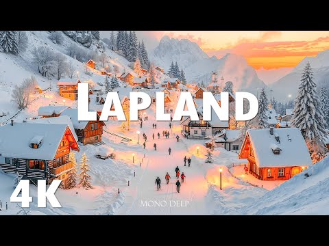 Lapland 4K | Exphore Winter Wonderland of Cozy Santa Villages & Frozen Lakes with Deep House Chill