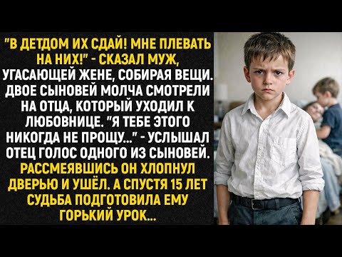 "В детдом их сдай! Мне плевать на них!" - сказал муж, угасающей жене, собирая вещи к любовнице...
