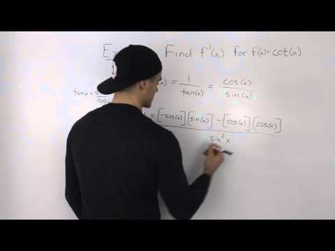 the derivative of cot(x)