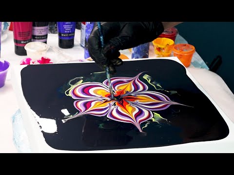 BAKING PAPER for Reverse Flower Dip - Does it work? - Acrylic Pouring
