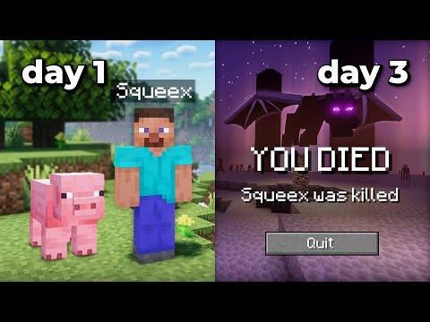 We played Hardcore Minecraft for 3 days... It wasn't easy