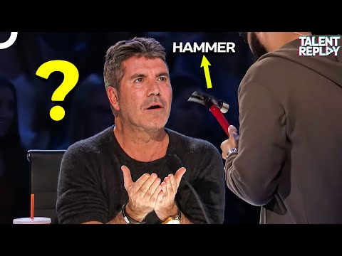 Magician Smashes Simon's Buzzer With A Hammer! | America's Got Talent
