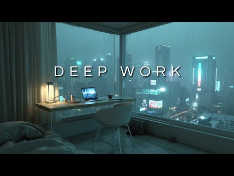 Rainy City Night Ambient Focus Music | Deep Work & Study