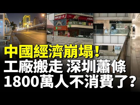 中國經濟崩塌！工廠搬走 深圳蕭條！業主嘆生意難做 1800萬人不消費了？　#看大陸 #睇大陸