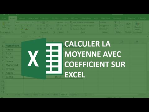 EXCEL - Calculer la MOYENNE avec COEFFICIENT