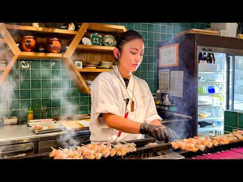 800 Skewers a Day! All-Female Staff & 31-Yr-Old Female Grill Master's 17 Types of Yakitori