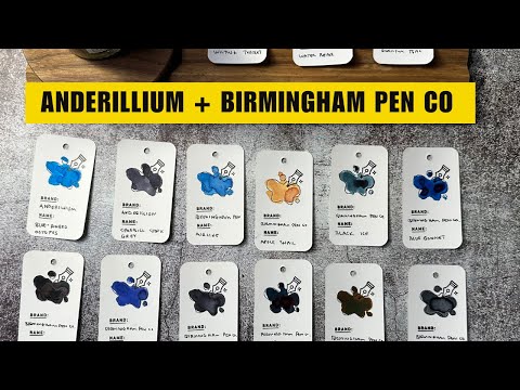 Swatching my entire Birmingham Pen Co Ink Collection.