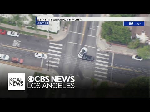 Suspect crashes into innocent driver during high-speed pursuit in Koreatown