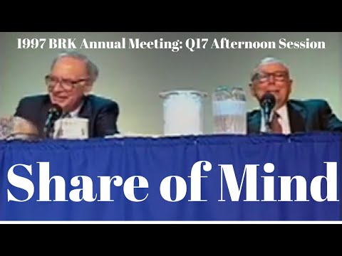 Warren Buffett Reveals How He Analyzes Consumer Products Companies (1997 Q17 pm)