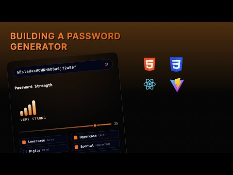 Building a Password Generator using ReactJS, HTML, & CSS