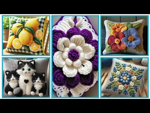 New beautiful and wonderful crochet cushion #embroidery