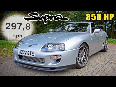 850HP TOYOTA SUPRA BIG TURBO 2JZ // TOP SPEED REVIEW on AUTOBAHN
