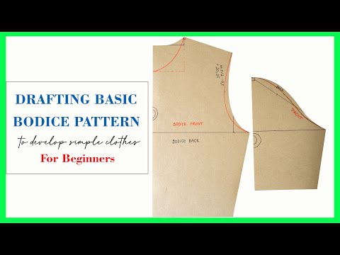 Easy Drafting Basic Bodice Pattern To Develop Simple Clothes For Home Made Sewing | Thuy Sewing