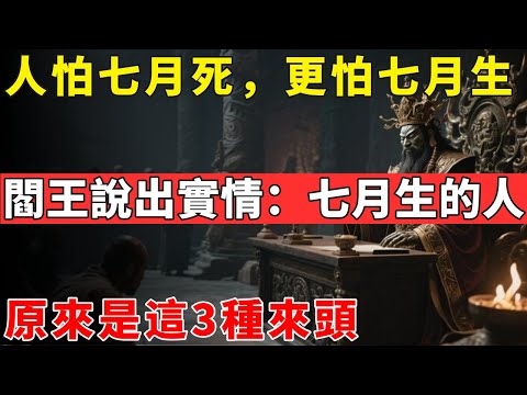 俗話：人怕七月死，更怕七月生，閻王說出實情：七月生的人，原來是這3種來頭#佛光心境#佛陀#佛學#佛教#禪修#佛法智慧#佛教故事#佛教文化