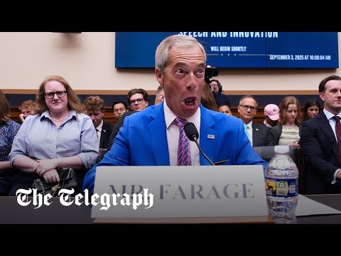 In full: Nigel Farage appears before US congress to discuss freedom of speech