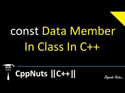 Const Data Member In C++